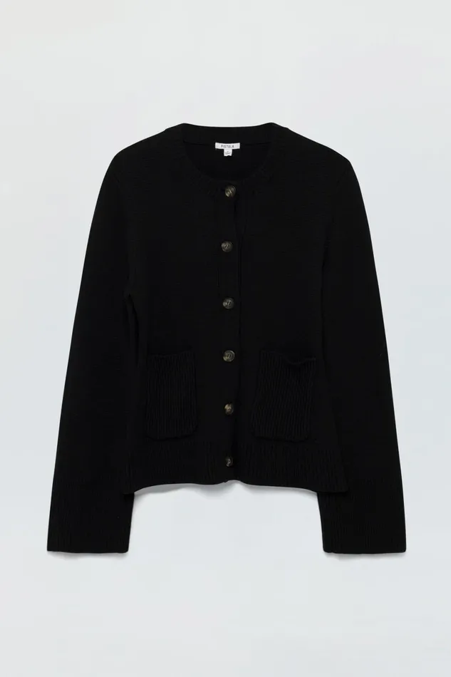 Women Dani Cardigan 8211 Noir Pistola Denim Sweaters and Knits