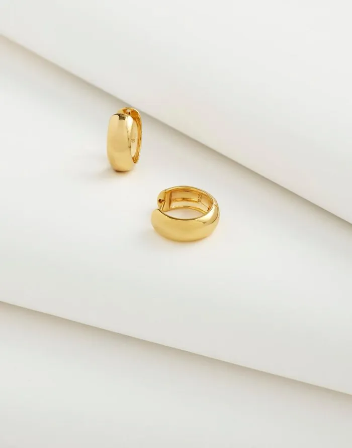 Women DemiFine Chunky Small Hoop Earrings 14k Gold Madewell Jewelry
