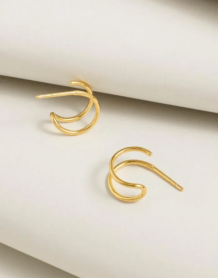 Women DemiFine Double Hoop Earrings 14k Gold Madewell Jewelry