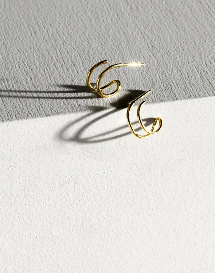 Women DemiFine Double Hoop Earrings 14k Gold Madewell Jewelry