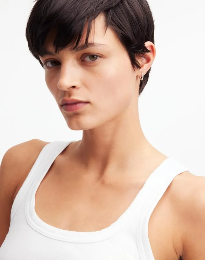 Women DemiFine Huggie Hoop Earrings Sterling Silver Madewell Jewelry