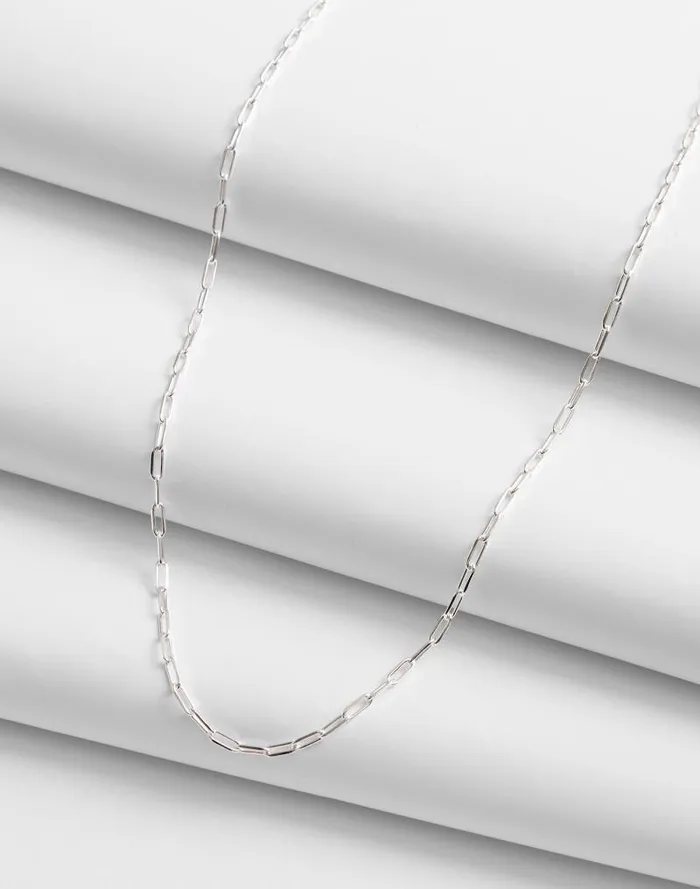 Women DemiFine Paperclip Chain Necklace Sterling Silver Madewell Jewelry