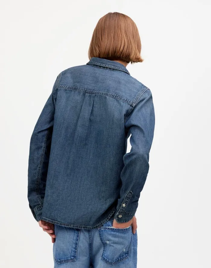 Women Denim Tuckable ButtonUp Shirt In Hillsborough Wash Hillsborough Wash Madewell Tops and Shirts