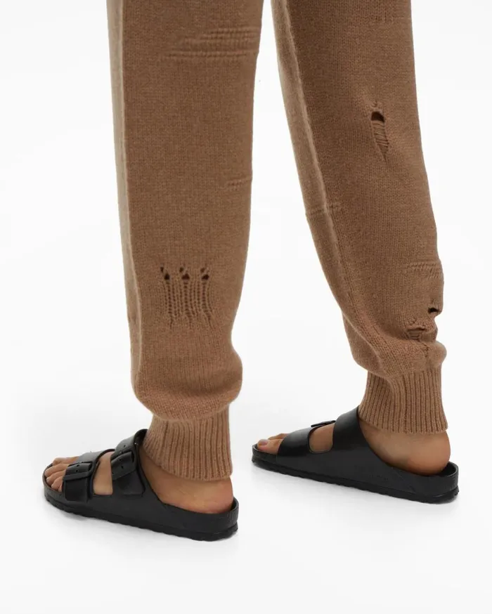 Women Distressed Pant Camel Helmut Lang Pants