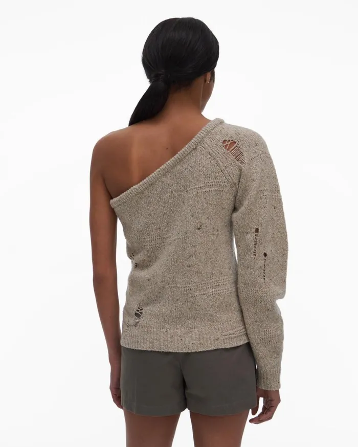 Women Distressed Top Sandstorm Helmut Lang Tops