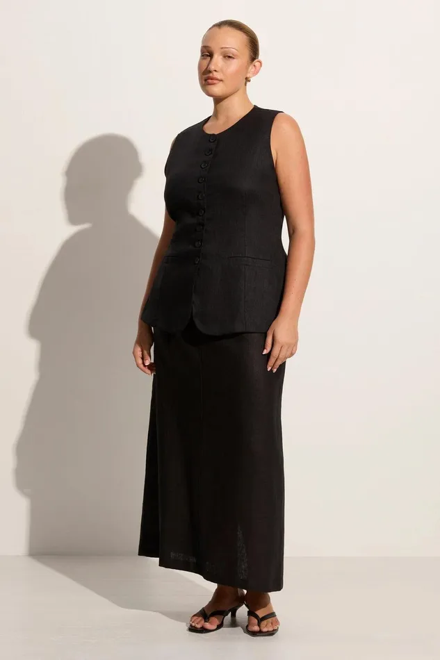 Women Domenico Vest Black Faithfull The Brand Tops Women Domenico Vest Black Faithfull The Brand Tops