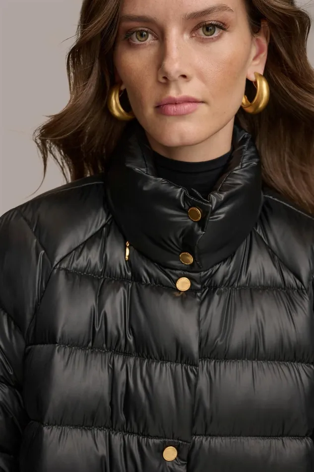 Women Donna Karan Coats And Jackets PUFFER CAPE Black
