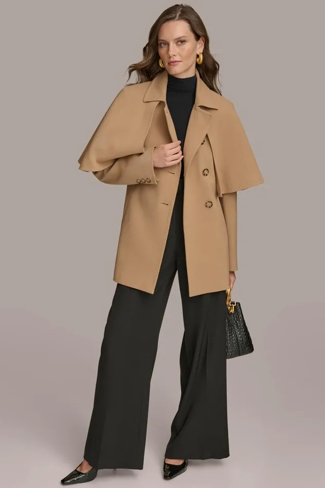 Women Donna Karan Coats And Jackets RAIN COAT Camel
