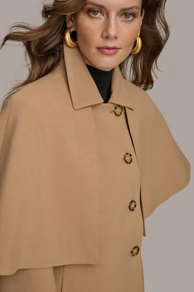 Women Donna Karan Coats And Jackets RAIN COAT Camel