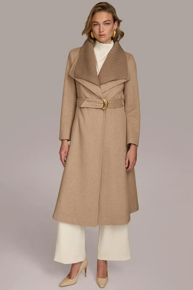 Women Donna Karan Coats And Jackets WOOL COAT Beige
