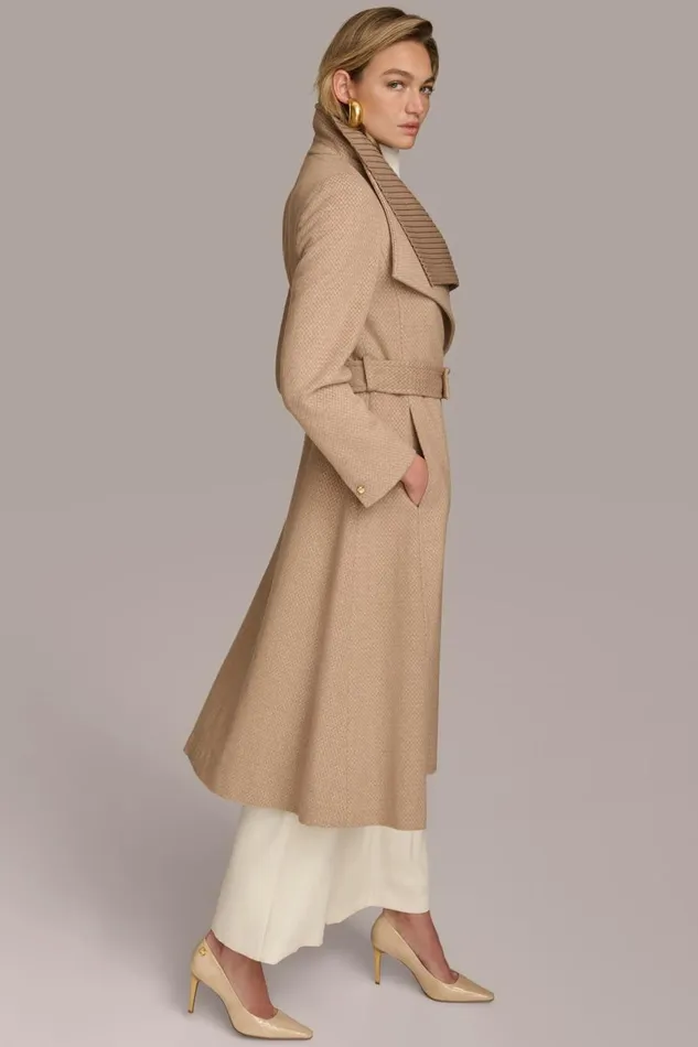 Women Donna Karan Coats And Jackets WOOL COAT Beige