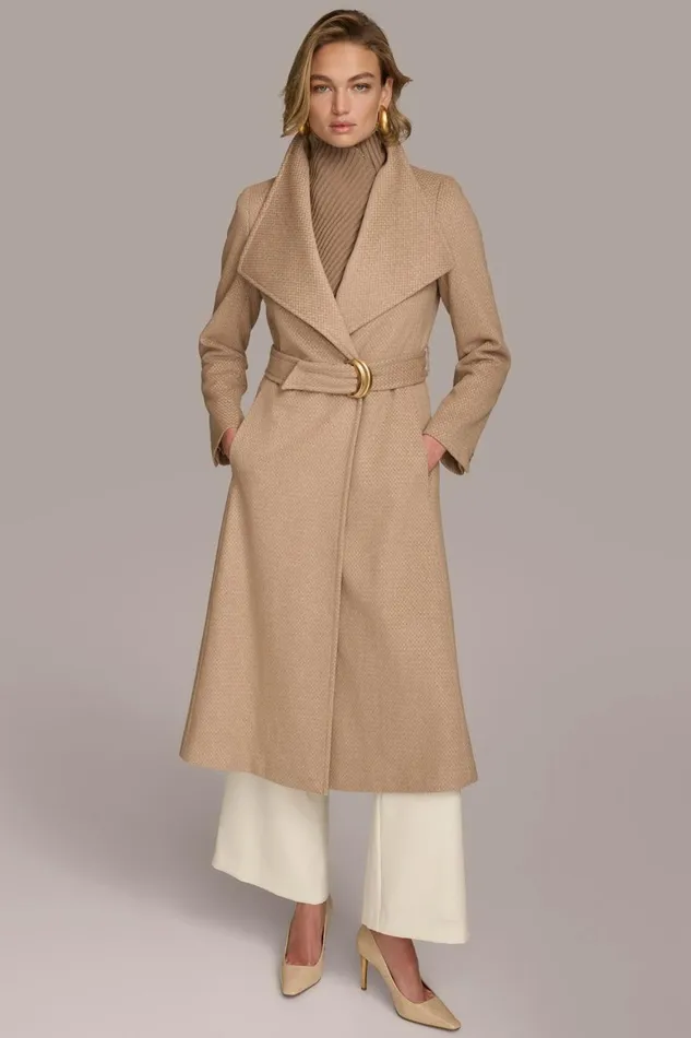 Women Donna Karan Coats And Jackets WOOL COAT Beige