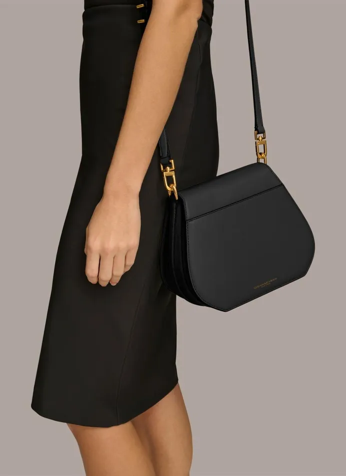 Women Donna Karan Crossbody Bags And Satchels BELLEROSE CROSSBODY Black