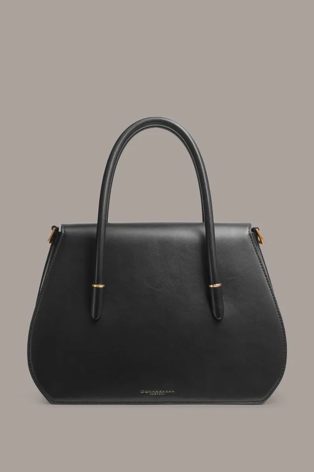 Women Donna Karan Crossbody Bags And Satchels BELLEROSE SATCHEL Black