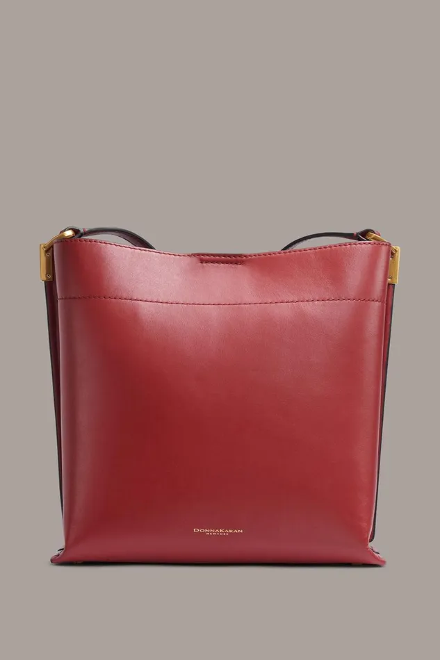 Women Donna Karan Crossbody Bags And Satchels BRIDGEHAMPTON CROSSBODY Claret