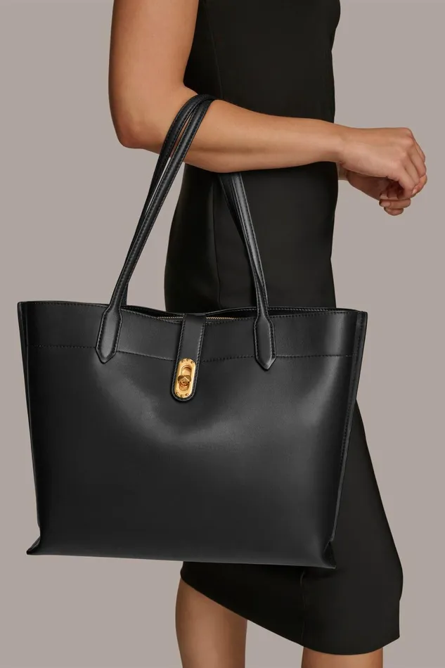 Women Donna Karan Crossbody Bags And Satchels BRIDGEHAMPTON TOTE Black Women Donna Karan Crossbody Bags And Satchels BRIDGEHAMPTON TOTE Black