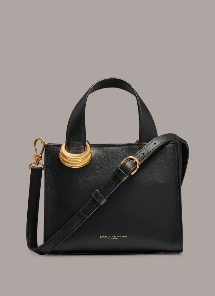 Women Donna Karan Crossbody Bags And Satchels HEWLETT CROSSBODY Blackgold