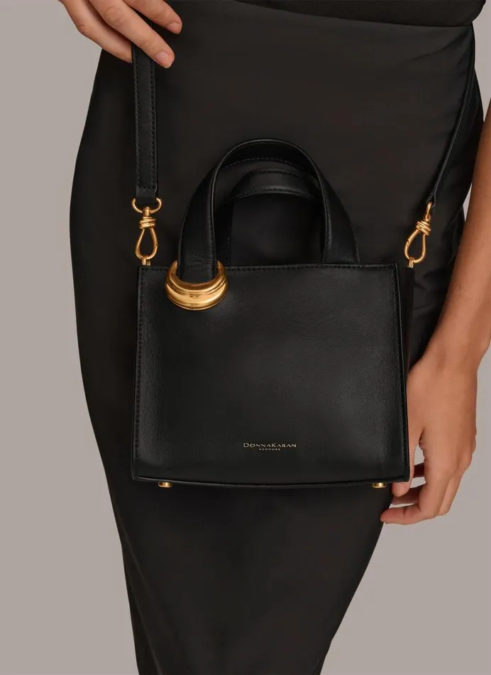 Women Donna Karan Crossbody Bags And Satchels HEWLETT CROSSBODY Blackgold