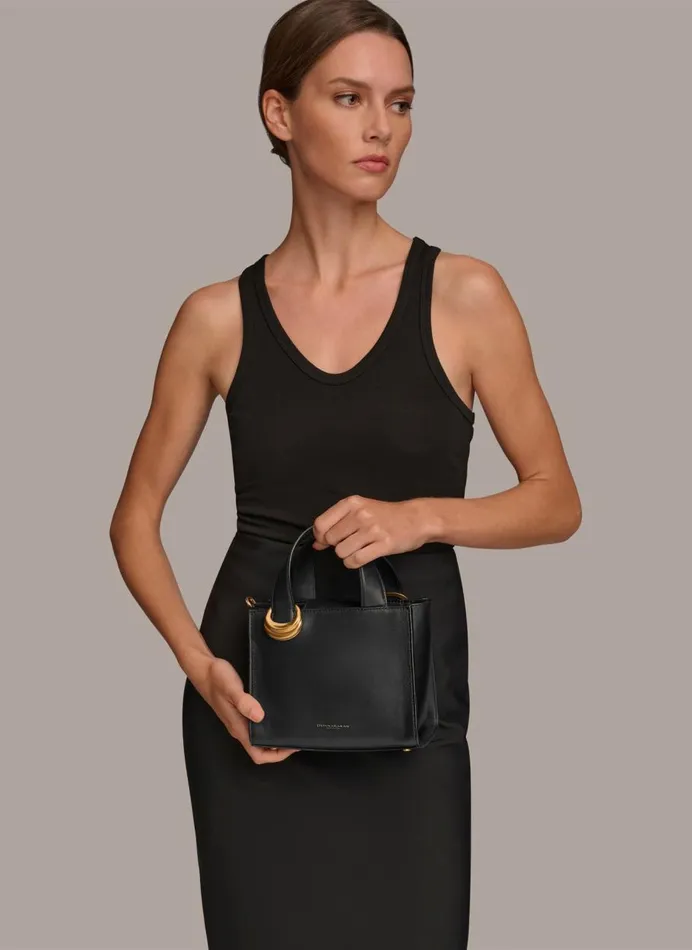 Women Donna Karan Crossbody Bags And Satchels HEWLETT CROSSBODY Blackgold