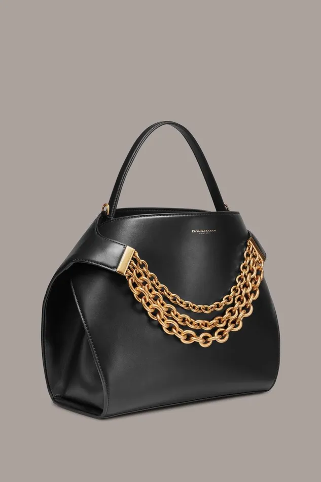 Women Donna Karan Crossbody Bags And Satchels PLANDOME SATCHEL Black