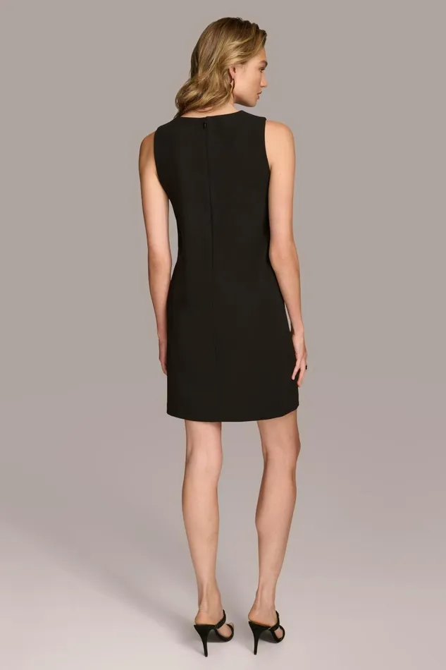 Women Donna Karan Dresses And Jumpsuits ALINE DRESS WITH KEYHOLE Black