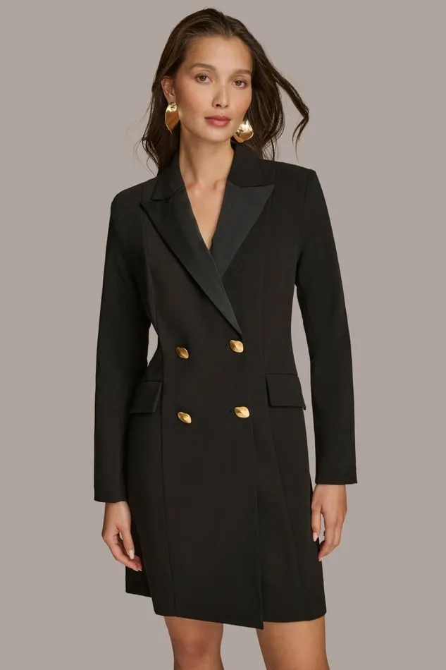 Women Donna Karan Dresses And Jumpsuits COAT DRESS Black
