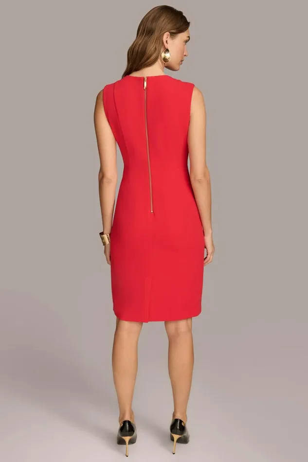 Women Donna Karan Dresses And Jumpsuits CREPE SHEATH DRESS Red