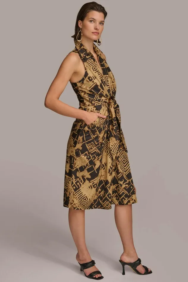 Women Donna Karan Dresses And Jumpsuits TORTOISE HARDWARE KNOT DRESS Blackfawn