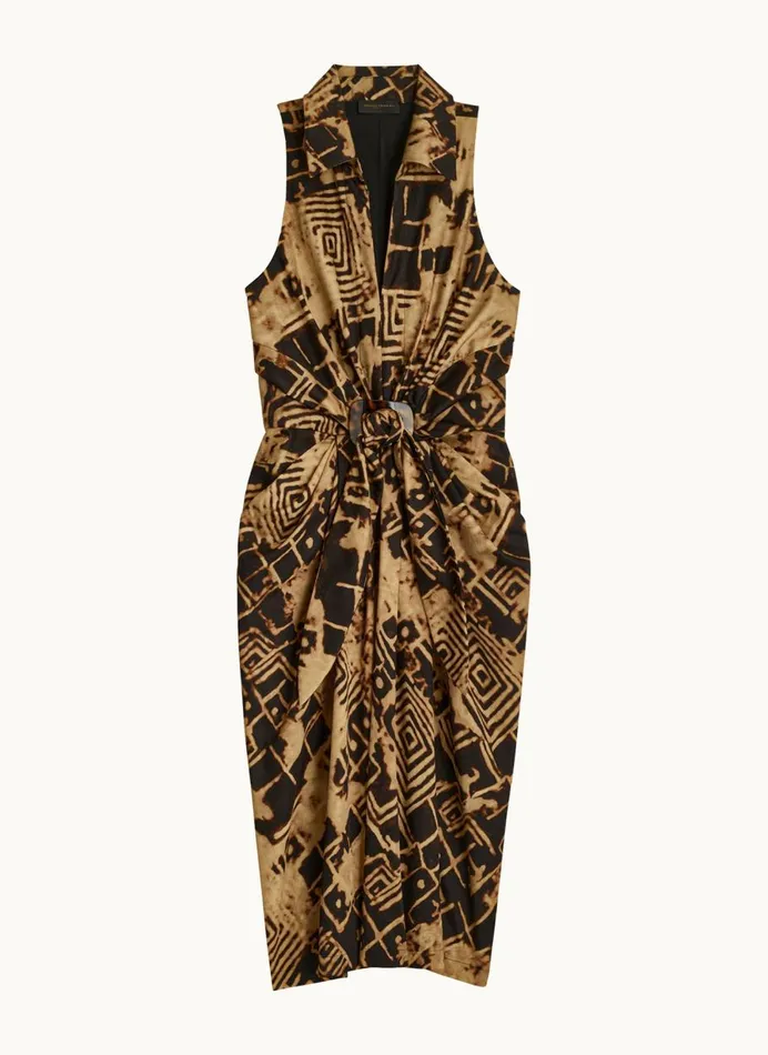Women Donna Karan Dresses And Jumpsuits TORTOISE HARDWARE KNOT DRESS Blackfawn
