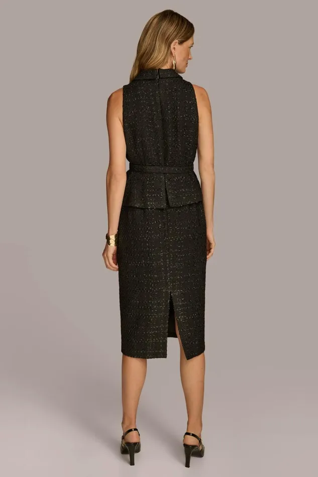 Women Donna Karan Dresses And Jumpsuits TWEED JACKET DRESS Black