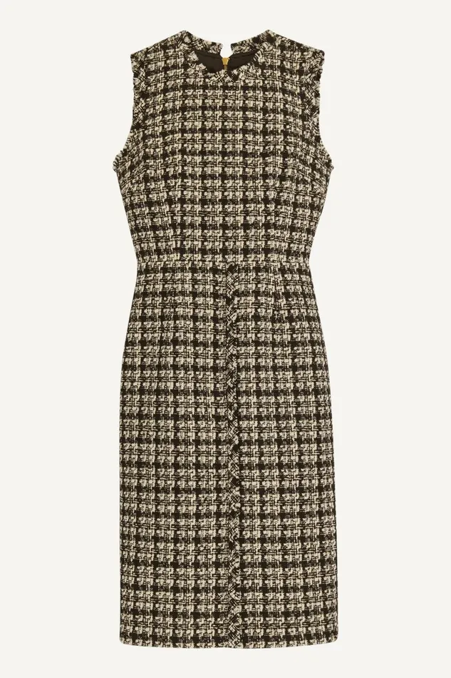 Women Donna Karan Dresses And Jumpsuits TWEED SHEATH DRESS Black Multi