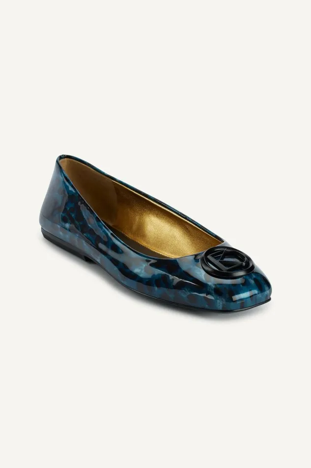 Women Donna Karan Flats And Loafers KYLEE BALLET FLAT Oxide Blue