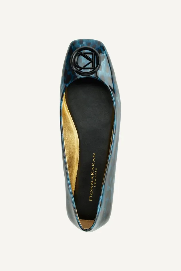 Women Donna Karan Flats And Loafers KYLEE BALLET FLAT Oxide Blue