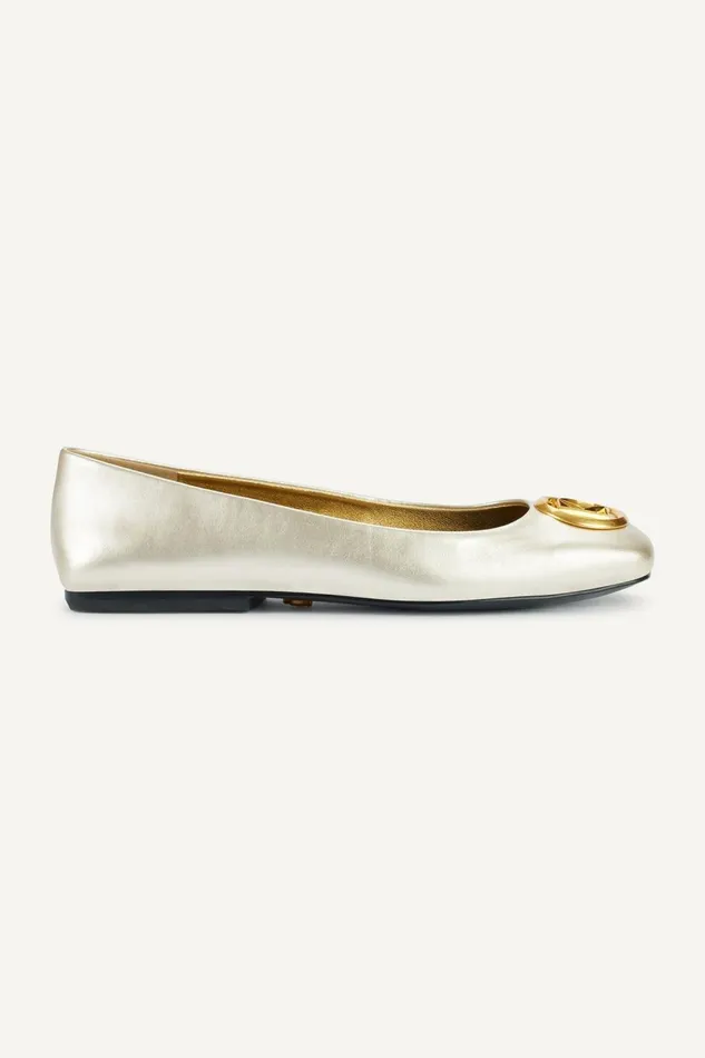 Women Donna Karan Flats And Loafers KYLEE BALLET FLAT Whitegold