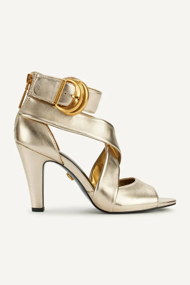 Women Donna Karan Heels And Wedges CLARI STRAPPY SANDAL White Gold