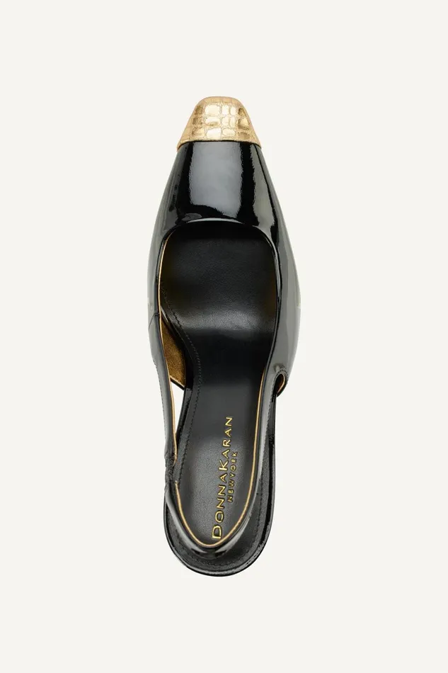 Women Donna Karan Heels And Wedges SAVITA SLINGBACK PUMP Black