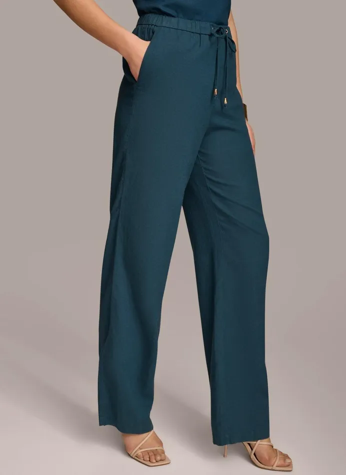 Women Donna Karan Pants DRAWSTRING PANT Tide Navy