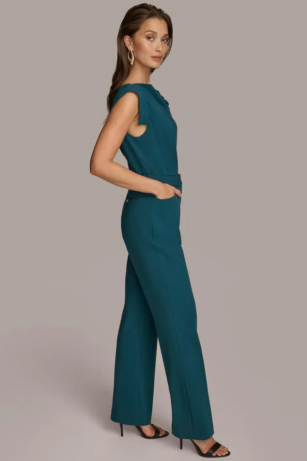 Women Donna Karan Pants MIDRISE STRAIGHT LEG PANT Peacock