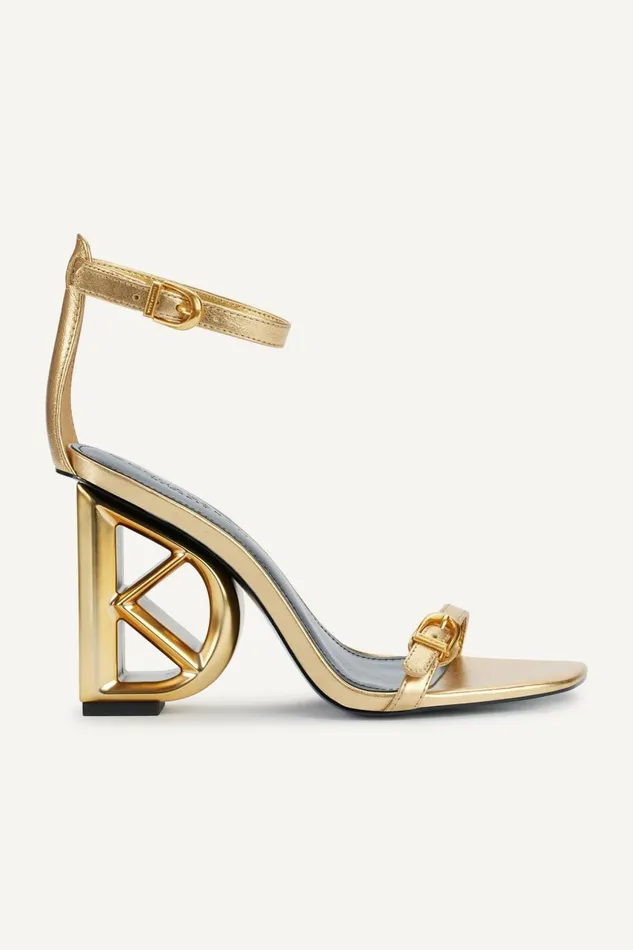 Women Donna Karan Sandals DK ANKLE STRAP SANDAL Gold