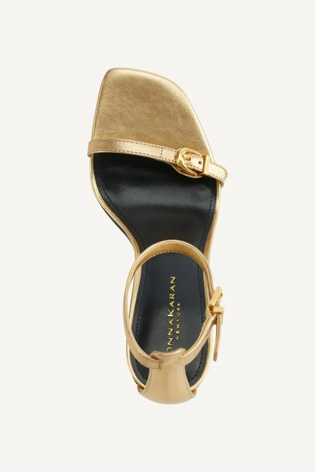 Women Donna Karan Sandals DK ANKLE STRAP SANDAL Gold