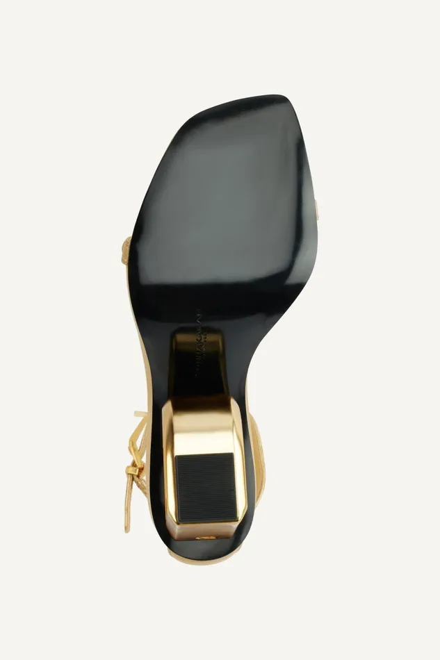 Women Donna Karan Sandals DK ANKLE STRAP SANDAL Gold