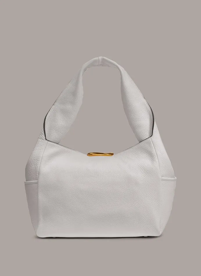 Women Donna Karan Shoulder And Hobo Bags AMAGANSETT SHOULDER BAG Brilliant White