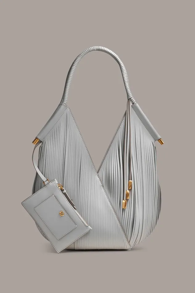 Women Donna Karan Shoulder And Hobo Bags BALDWIN MINI SHOULDER BAG Zinc