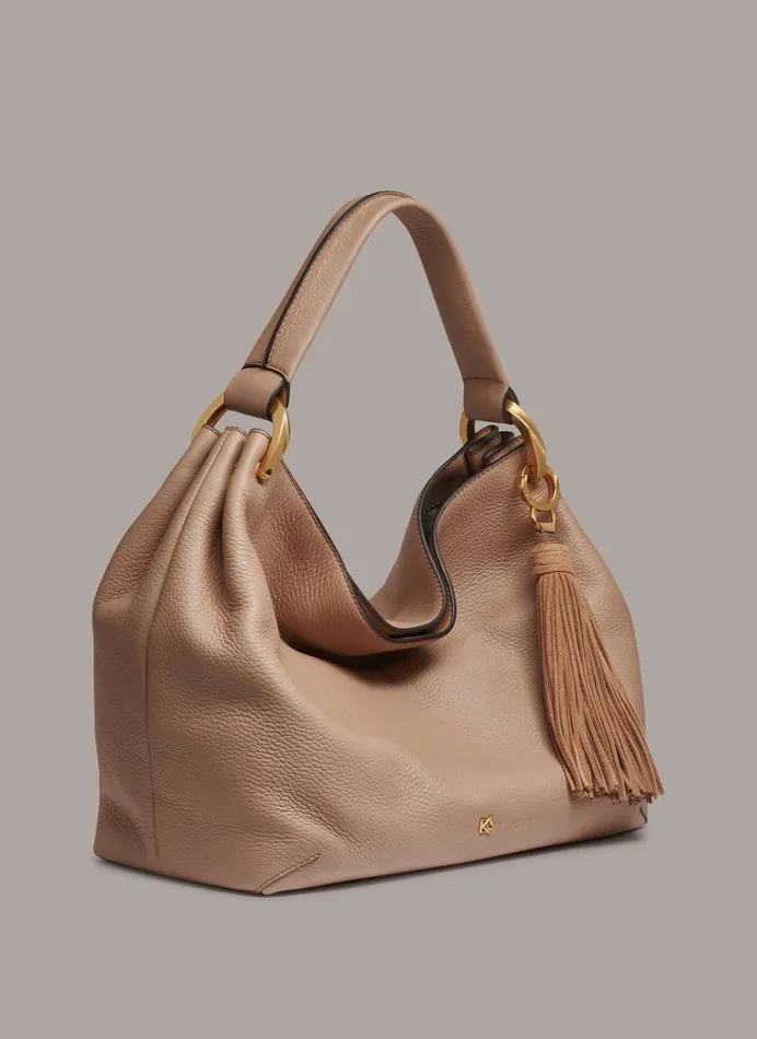 Women Donna Karan Shoulder And Hobo Bags GLENWOOD SHOULDER BAG Fawn