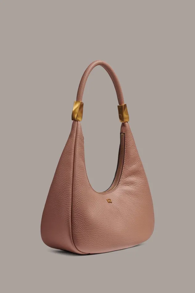 Women Donna Karan Shoulder And Hobo Bags QUOGUE SMALL HOBO BAG Italian Clay