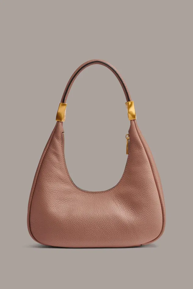 Women Donna Karan Shoulder And Hobo Bags QUOGUE SMALL HOBO BAG Italian Clay