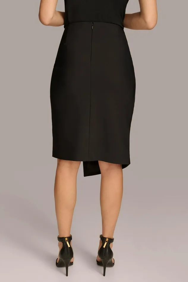 Women Donna Karan Skirts PENCIL SKIRT WITH BUCKLE DETAIL Black