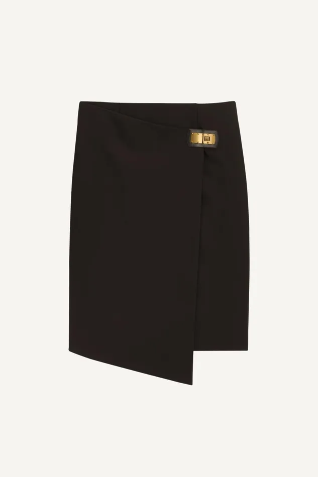 Women Donna Karan Skirts PENCIL SKIRT WITH BUCKLE DETAIL Black
