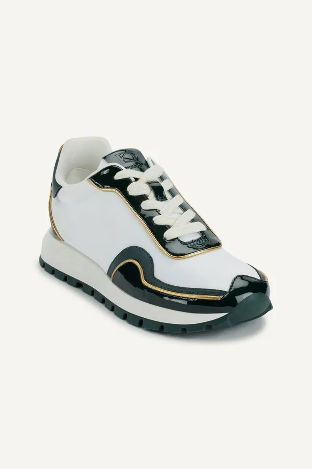 Women Donna Karan Sneakers BINX LACE UP SNEAKER Whiteforest Green