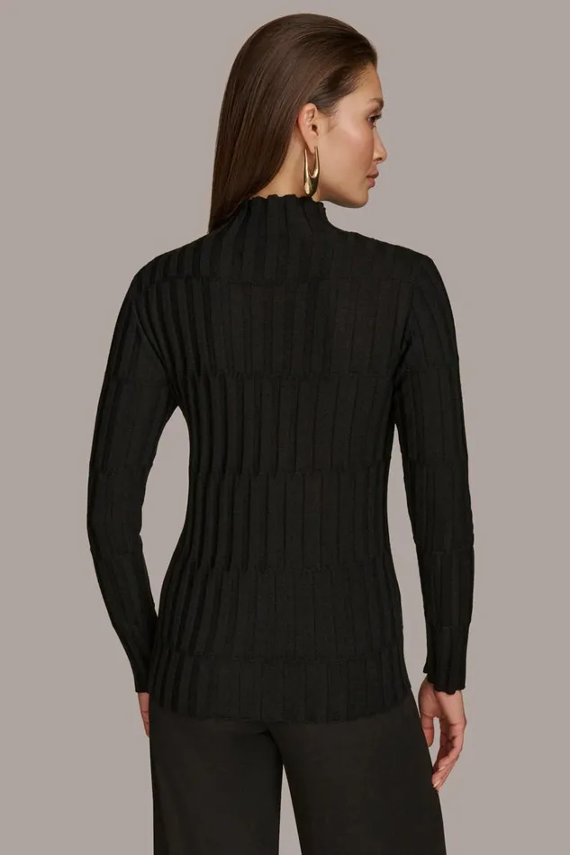 Women Donna Karan Sweaters And Tops MERINO WOOL SWEATER Black